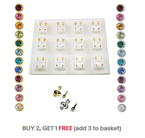 Sterile ear piercing studs - sterile, –