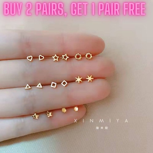 Stud earrings s925 tiny gold - earrings,