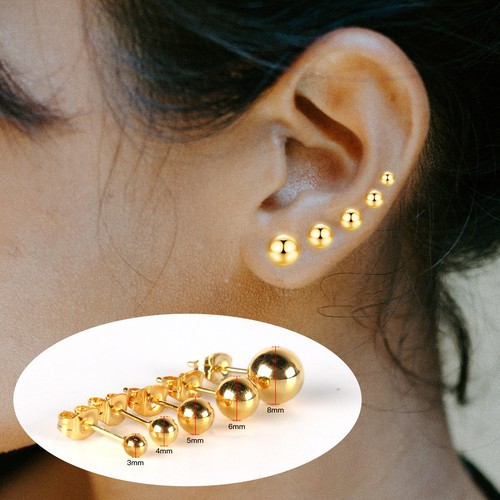 9ct solid gold pair ball - solid,