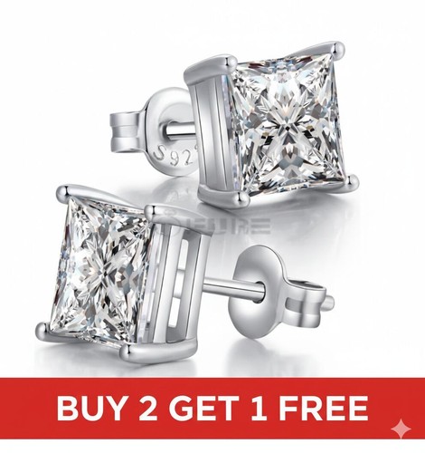 9ct gold square cut stud - square,