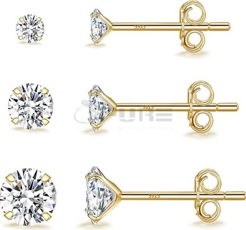 Gold sterling silver cubic - sterling,