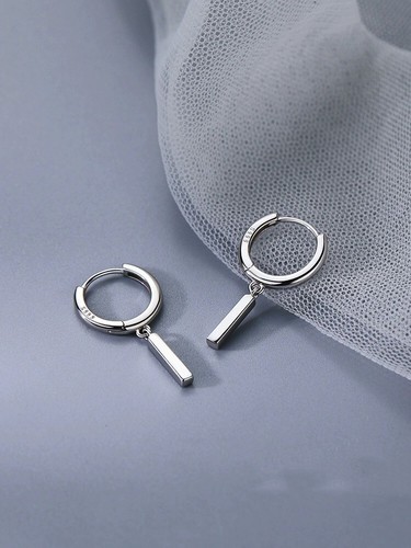 925 sterling silver - silver, square