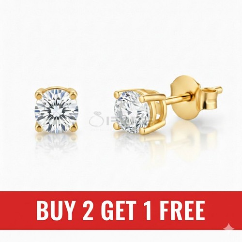 9ct gold cubic zirconia stud - 9ct,