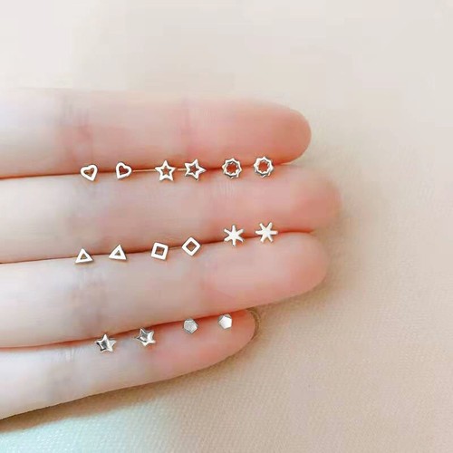 Tiny stud earrings stainless - tiny,
