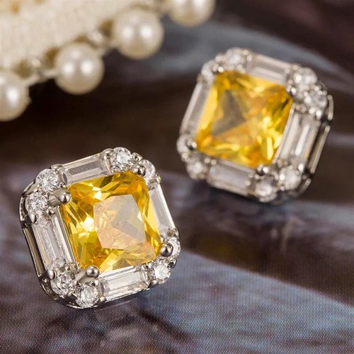 Yellow crystal square - crystal, stone