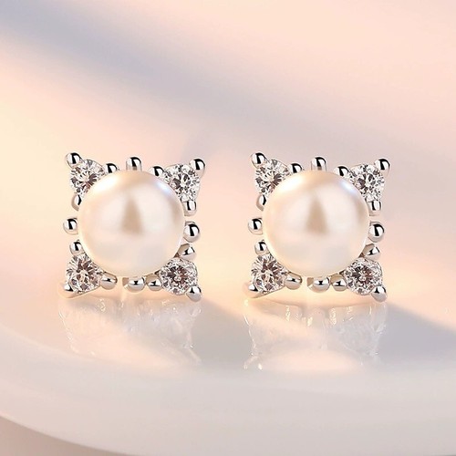 925 sterling silver - silver, square