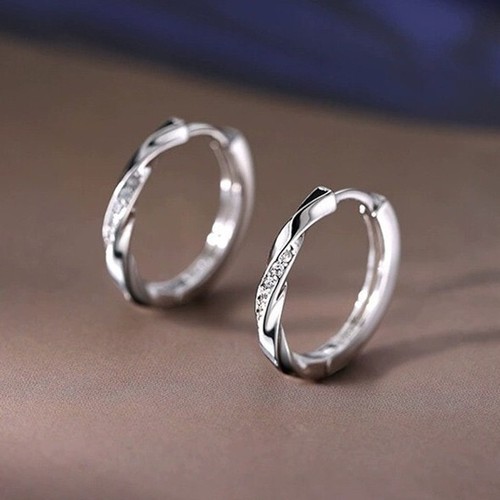 Elegant crystal huggie hoop - huggie,