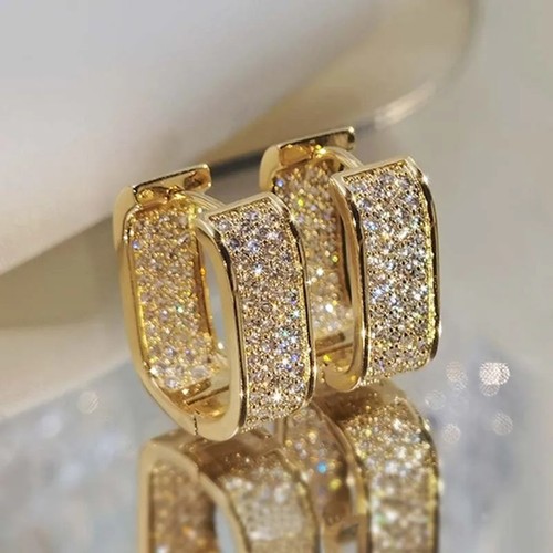 Square hoop earrings women - square,