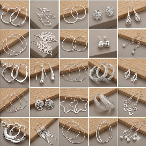 925 sterling silver round - silver,